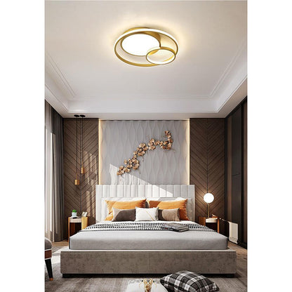 3 Ring Minimalist Acrylic LED Flush Mount Ceiling Light for Bedroom