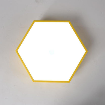 Geometric Shaped LED Wireless Control Modern Ceiling Lights Flush Mount Lighting