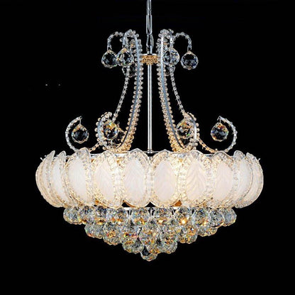 8-light Modern Gold/Silver Vintage Crystal Chandeliers For Living Room