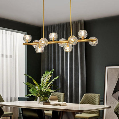 Metal Crystal Flush Mount Ceiling Light Globe Cluster LED Light