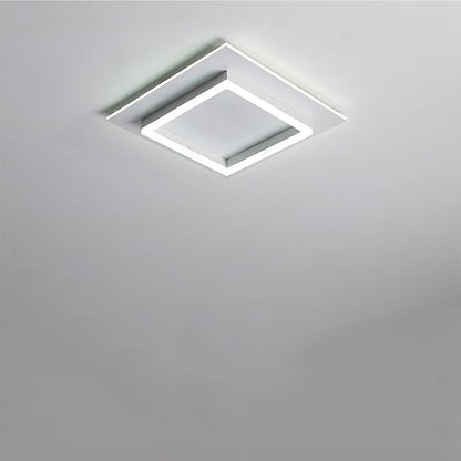 Two Square Shaped Modern LED Flush Mount Ceiling Light for Bedroom