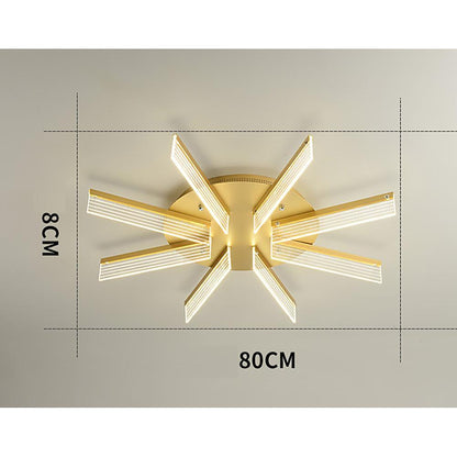 12 Lights Circular Linear Design LED Nordic Flush Mount Ceiling Lights