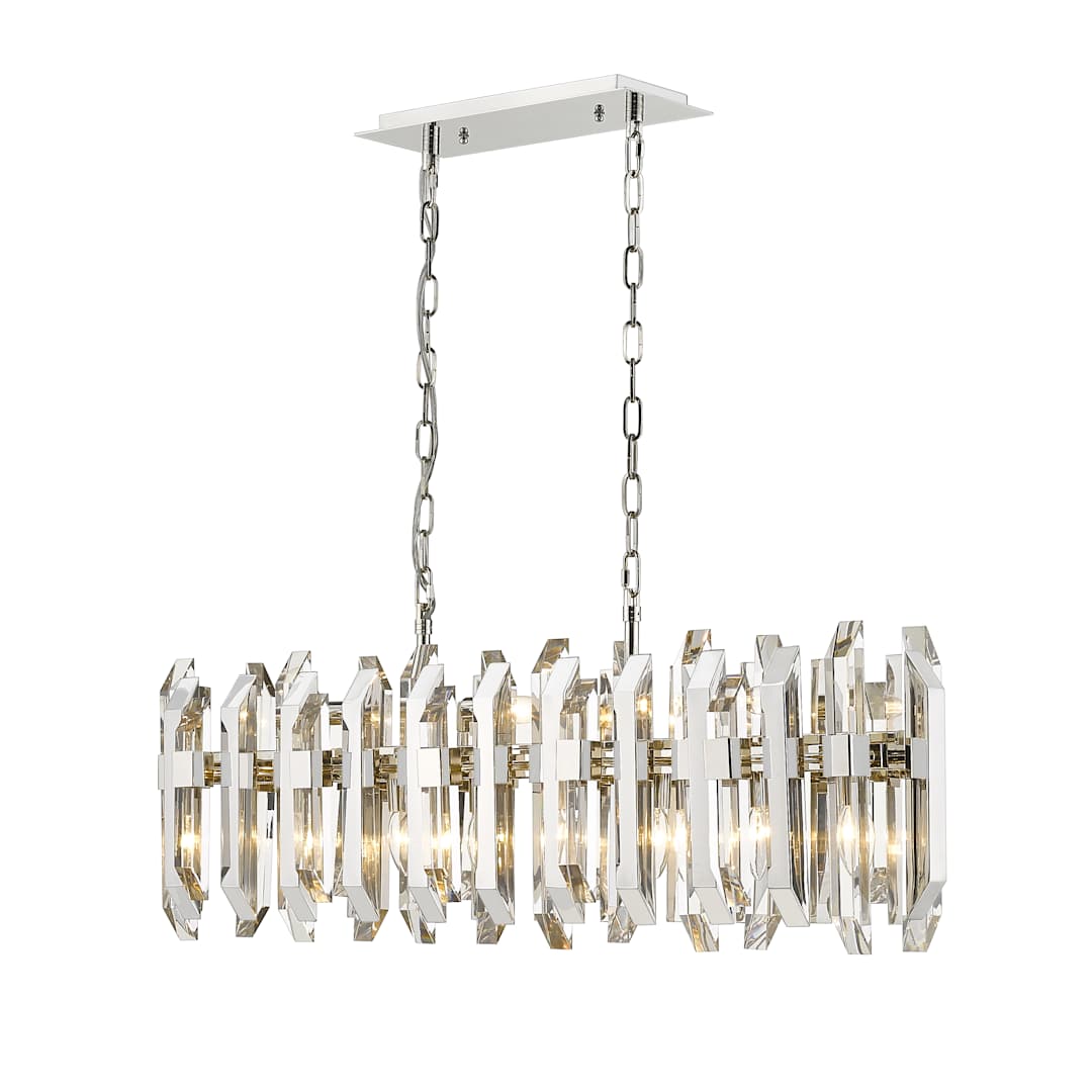 Bova 11 Light 12" Wide Crystal Linear Chandelier