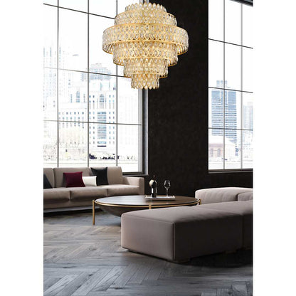 Dealey 17 Light 33" Wide Crystal Waterfall Chandelier