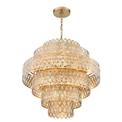 Dealey 17 Light 33" Wide Crystal Waterfall Chandelier