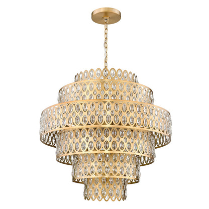 Dealey 17 Light 33" Wide Crystal Waterfall Chandelier