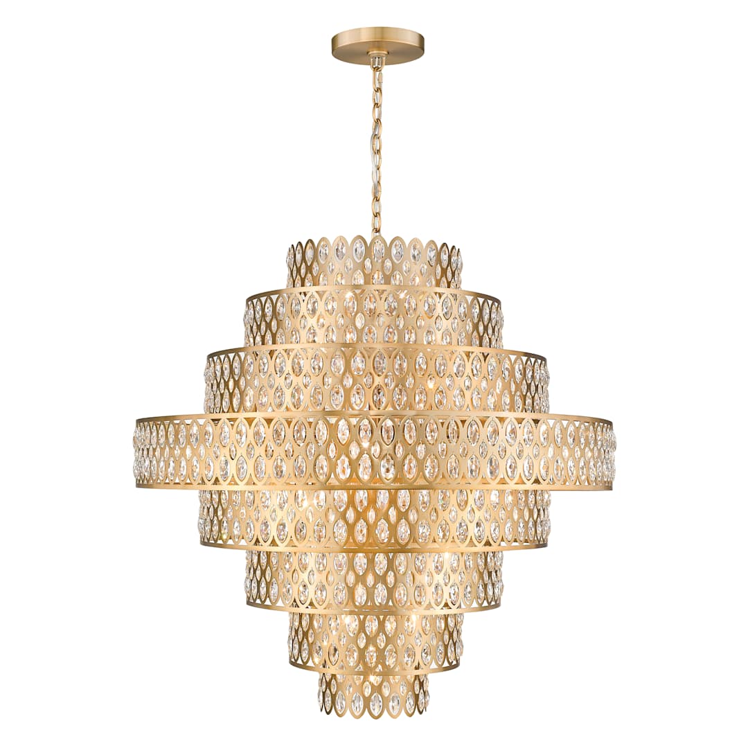 Dealey 25 Light 45" Wide Crystal Waterfall Chandelier