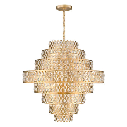 Dealey 25 Light 45" Wide Crystal Waterfall Chandelier