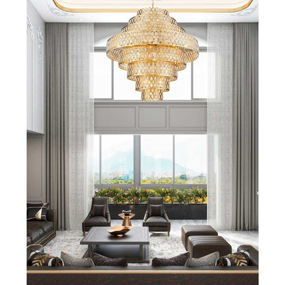 Dealey 25 Light 45" Wide Crystal Waterfall Chandelier