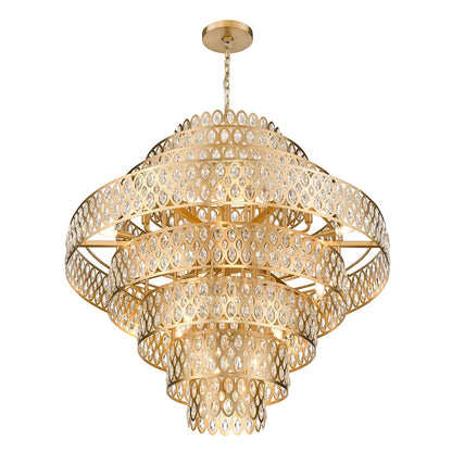 Dealey 25 Light 45" Wide Crystal Waterfall Chandelier