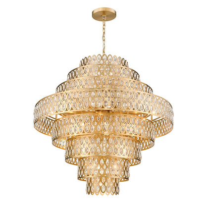 Dealey 25 Light 45" Wide Crystal Waterfall Chandelier