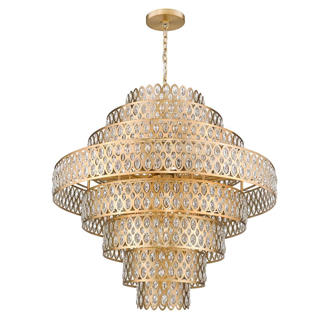 Dealey 25 Light 45" Wide Crystal Waterfall Chandelier