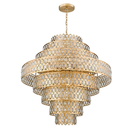 Dealey 25 Light 45" Wide Crystal Waterfall Chandelier