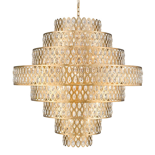 Dealey 25 Light 45" Wide Crystal Waterfall Chandelier
