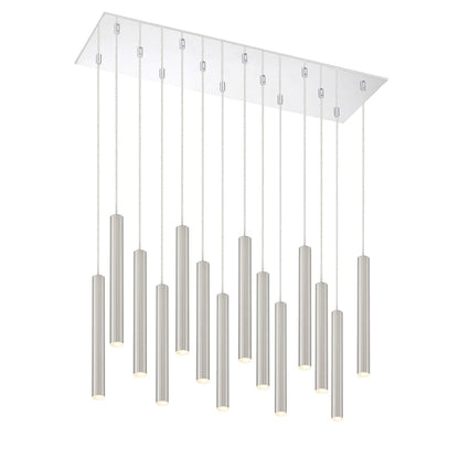 Forest 14 Light 32" Wide LED Linear Pendant with 12" Pendants