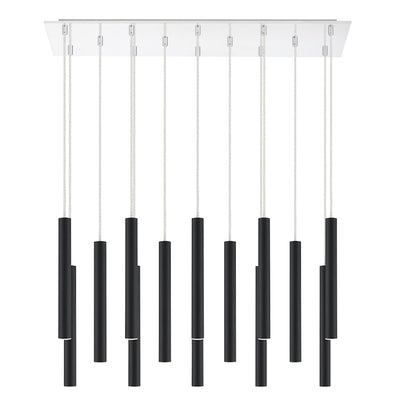 Forest 14 Light 32" Wide LED Linear Pendant with 12" Pendants