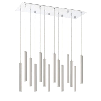 Forest 14 Light 32" Wide LED Linear Pendant with 12" Pendants