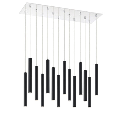 Forest 14 Light 32" Wide LED Linear Pendant with 12" Pendants