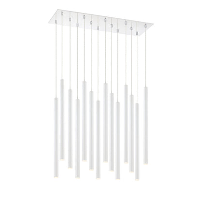 Forest 14 Light 32" Wide LED Linear Pendant with 24" Pendants