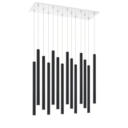 Forest 14 Light 32" Wide LED Linear Pendant with 24" Pendants