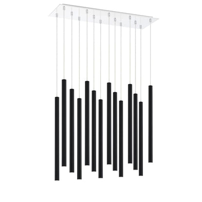 Forest 14 Light 32" Wide LED Linear Pendant with 24" Pendants